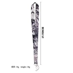 LX157 Horror Glamour Girl Anime Keychain Lanyard USB ID Card Badge Holder Neck Strap DIY Hang Rope Mobile Phone Accessories