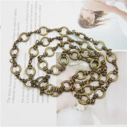 1Meter Bohemia Antique Silver Color Chain Bracelet Handbag Chain Necklace Women Vintage DIY Jewelry Chains Big Size