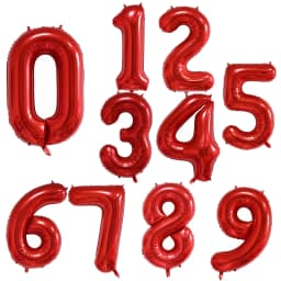30 40inch Gradient Rose Red Big Number Foil Balloons 0 1 2 3 4 5 6 7 8 9 18 Years Old Birthday Party Wedding Party Decoration