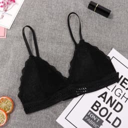 Sexy Deep V Lace Bra Crop Top Triangle Cup Seamless Fitness Yoga Sports Bra Lingerie Underwear Breathable Push Up Bralette Bras