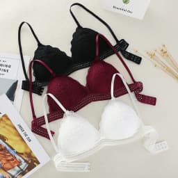 Sexy Deep V Lace Bra Crop Top Triangle Cup Seamless Fitness Yoga Sports Bra Lingerie Underwear Breathable Push Up Bralette Bras