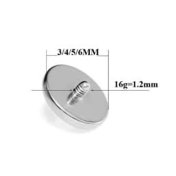 1 PC Surgical Steel Dermal Anchor Moon Shape Micro Dermal Anchor Flower Star Piercings Skin Diver Piercing Body Jewelry 14g