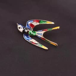 Funny colorful swallow brooch clothing school bag accessories decorative pin animal bird brooches gift