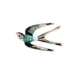 Funny colorful swallow brooch clothing school bag accessories decorative pin animal bird brooches gift