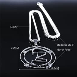 Wealth Mammon Stainless Steel Chain Necklaces for Women/Men Silver Color Round Pendant Necklace Jewelry Bijoux N3780S03