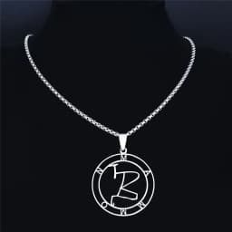 Wealth Mammon Stainless Steel Chain Necklaces for Women/Men Silver Color Round Pendant Necklace Jewelry Bijoux N3780S03