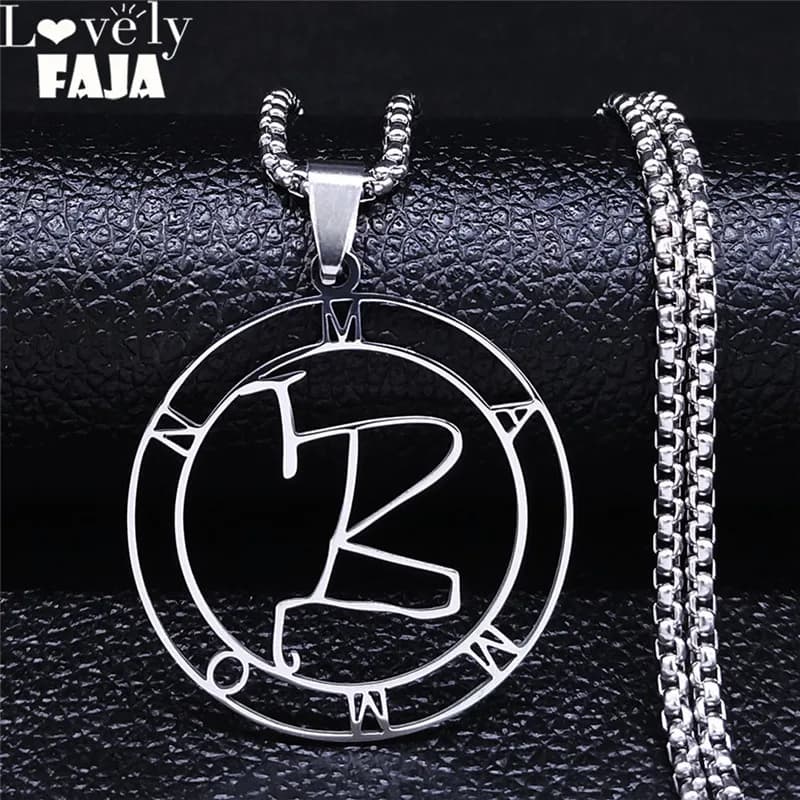 Wealth Mammon Stainless Steel Chain Necklaces for Women/Men Silver Color Round Pendant Necklace Jewelry Bijoux N3780S03