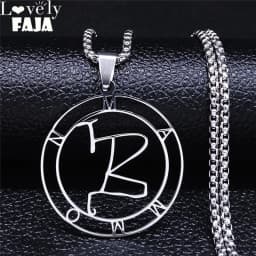 Wealth Mammon Stainless Steel Chain Necklaces for Women/Men Silver Color Round Pendant Necklace Jewelry Bijoux N3780S03