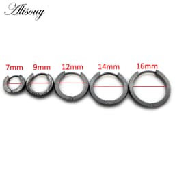 Alisouy 2pcs Small Hoop Earrings Women Men Circle Round Clip Earrings High Polish Stainless Steel Ear Piercing Bijoux Jewelry