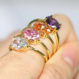 Wedding Engagement Dating Rings For Women Female Opal Gold Color Dainty Ring With Stone Fashion Y2k Jewelry Gift Wholesale R865
