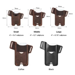 CONTACTS FAMILY 100% Nubuck Leather Phone Waist Case Bag Men Cellphone Loop Holster Belt Pouch for iPhone 16 15 14 Pro Max Mini