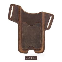 CONTACTS FAMILY 100% Nubuck Leather Phone Waist Case Bag Men Cellphone Loop Holster Belt Pouch for iPhone 16 15 14 Pro Max Mini