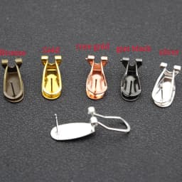 10PCS/Lot Copper Blank Earring Stud Base Findings / Ear Clips Cabochons Setting Base DIY Components Jewelry Making Supplier