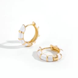 Vintage Enamel Flower Small Hoop Earrings Trendy Geometric Statement Round Circle Huggie Earring Fashion Jewelry Brincos