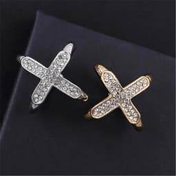 Crystal Brooches Cross Scarf Buckle For Women Hollow X Shape Scarves Buckle Brooch Fashion Jewelry Clothing Accesories