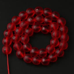 Matte Red Energy Crystal Beads Czech Meteorite Glass Round Beads for Jewelry Making DIY Charm Bracelets 15'' Healing Beads
