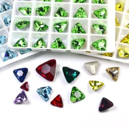 High Quality Pointed Back Gems K9 Glass Fancy Stone Triangle Crystal Rhinestone Loose Stones For DIY Jewelry Decoration Crafts