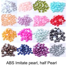 2-14mm ABS Imitation Half Round Flatback Pearl Beads Glue On Rhinestones for Nail Art Crafts DIY Decor Jewelry Findings Accessor