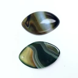 Natural Stone Purple Green Blue Black Striped Agates Beads Marquise Cabochons Stone Pendant 28x45mm For Jewelry Making
