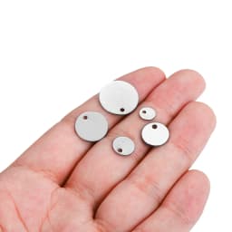 10-50pcs 6-30 mm Round Stainless Steel Stamping Blank Dog Tags Pendants DIY Bracelet Charm Jewelry Findings Supplies Wholesale