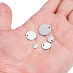 10-50pcs 6-30 mm Round Stainless Steel Stamping Blank Dog Tags Pendants DIY Bracelet Charm Jewelry Findings Supplies Wholesale