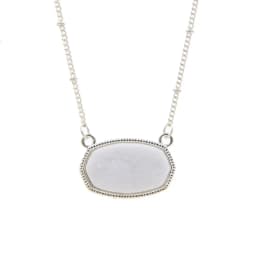 Resin Oval Druzy Pendant Necklace Gold Color Chain Drusy Hexagon Style Necklaces Luxury Designer Brand Fashion Jewelry for Women