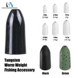 Maximumcatch Fishing Sinker Lure Tungsten Bullet Flipping Worm Weight Fishing Accessory