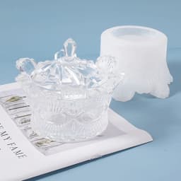 Crystal Storage Box Silicone Mold Kawaii Sugar Trinket Box Making Jewelry Box DIY UV Resin and Epoxy Resin Craft Supplies