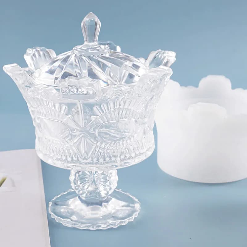 Crystal Storage Box Silicone Mold Kawaii Sugar Trinket Box Making Jewelry Box DIY UV Resin and Epoxy Resin Craft Supplies