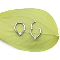 Water Drop Septum Piercing Nose Ring Clicker Cubic Zirconia Cartilage Daith Earrings Body Jewelry 316L Surgical Steel Segment