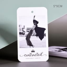 300gsm coated paper garment Clothing Clothes Hanging Tags Swing Tags Brand Name Labels Fashion Design Stock Cards Wholesale