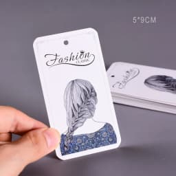 300gsm coated paper garment Clothing Clothes Hanging Tags Swing Tags Brand Name Labels Fashion Design Stock Cards Wholesale