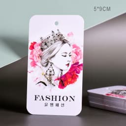 300gsm coated paper garment Clothing Clothes Hanging Tags Swing Tags Brand Name Labels Fashion Design Stock Cards Wholesale