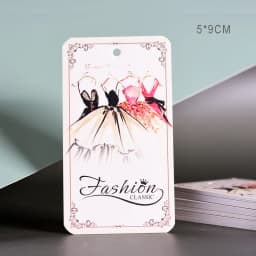 300gsm coated paper garment Clothing Clothes Hanging Tags Swing Tags Brand Name Labels Fashion Design Stock Cards Wholesale