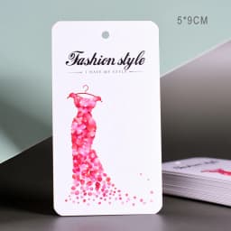 300gsm coated paper garment Clothing Clothes Hanging Tags Swing Tags Brand Name Labels Fashion Design Stock Cards Wholesale