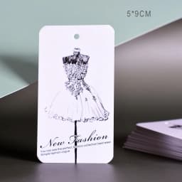 300gsm coated paper garment Clothing Clothes Hanging Tags Swing Tags Brand Name Labels Fashion Design Stock Cards Wholesale