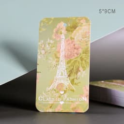 300gsm coated paper garment Clothing Clothes Hanging Tags Swing Tags Brand Name Labels Fashion Design Stock Cards Wholesale