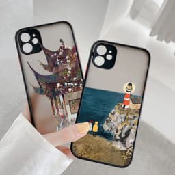 Cartoon Scenery Girl Phone Case For iphone 17 16 15 14 13 11 12 Pro Max Plus for iPhone X XR XS MAX Hard Shockproof Cover Funda