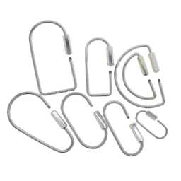 8 Style Stylish Simple Design Silver Plate Brass Oval Drop Rectangle Screw Locking Carabiner Key Ring Keychain EDC Gift