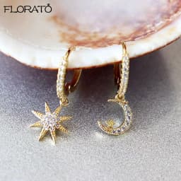 925 Sterling Silver Needle New Star/Moon Small Hoop Earrings for Women Exquisite Crystal Pendant Earrings Fashion Jewelry Gift