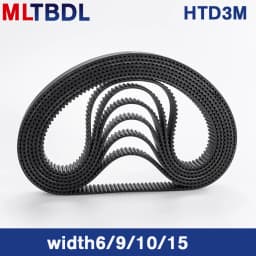 HTD 3M Timing Belt 228/231/234/237/240/243/246/249mm 6/9/10/15mm Width RubbeToothed Belt Closed Loop Synchronous Belt pitch 3mm