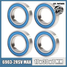 6903 2RSV MAX Bearing 17*30*7 mm 4Pcs Full Balls Bicycle Pivot Repair Parts 6903 2RS RSV Ball Bearings 6903-2RS 6903LLU