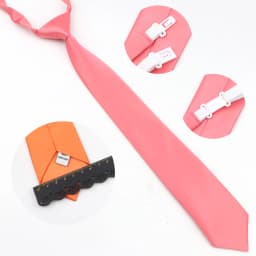 Exclusive Macaron Color Pre-tied Lazy Tie For Boys Girls Student 6cm Slim Narrow School Uniform Kids Necktie Pink Green Blue Tie