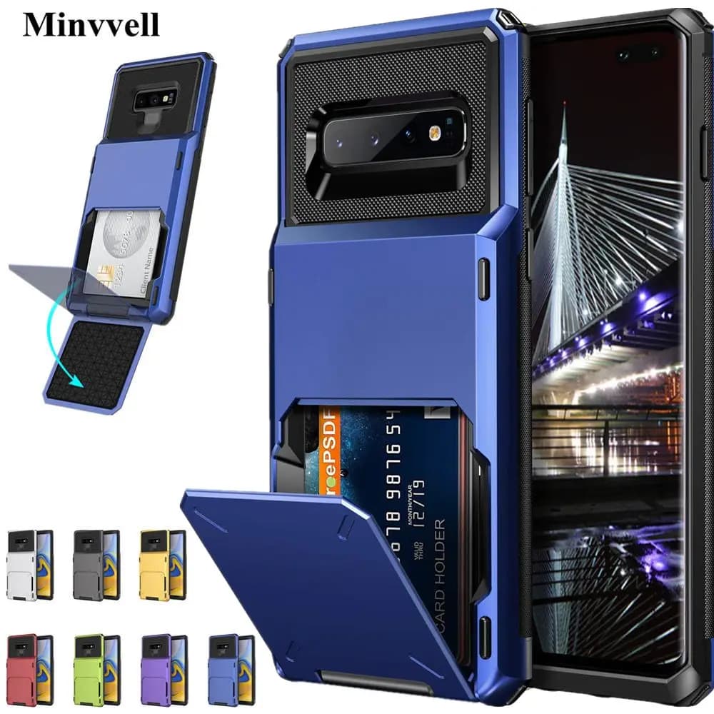 Card Slots Wallet Case For Samsung Galaxy S10 S22 S21 S20 A7 2018 A750 S8 S9 Case For Samsung A750 A7 2018 S9 Plus Note 9 Cover
