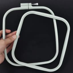 DIY Plastic Square Embroidery Hoop Tool Craft Cross Stitch Chinese Traditional Circle Round Bamboo Frame Wooden Sewing Tools