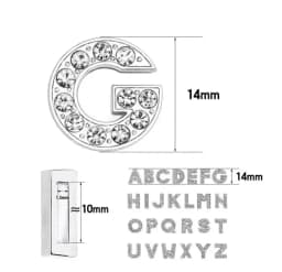 130pc/lot Hole 10mm Slide Letter DIY Slide Charm Alloy ENGLISH Alphabet Fit For 10MM Wristband Bracelet Jewelrys