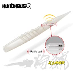 Hunthouse Official Store Soft Lure Fishing Silicone Bait 6pcs/110mm/5.3g 4pcs/150mm/14g With Rattles Pike Leurre Souple Fish