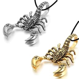 Retro Punk Men Necklace Scorpion King Rope Clavicle Long Chain Charm Pendants Necklace For Men's Gifts Gold/Silver Color Jewelry