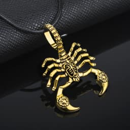 Retro Punk Men Necklace Scorpion King Rope Clavicle Long Chain Charm Pendants Necklace For Men's Gifts Gold/Silver Color Jewelry