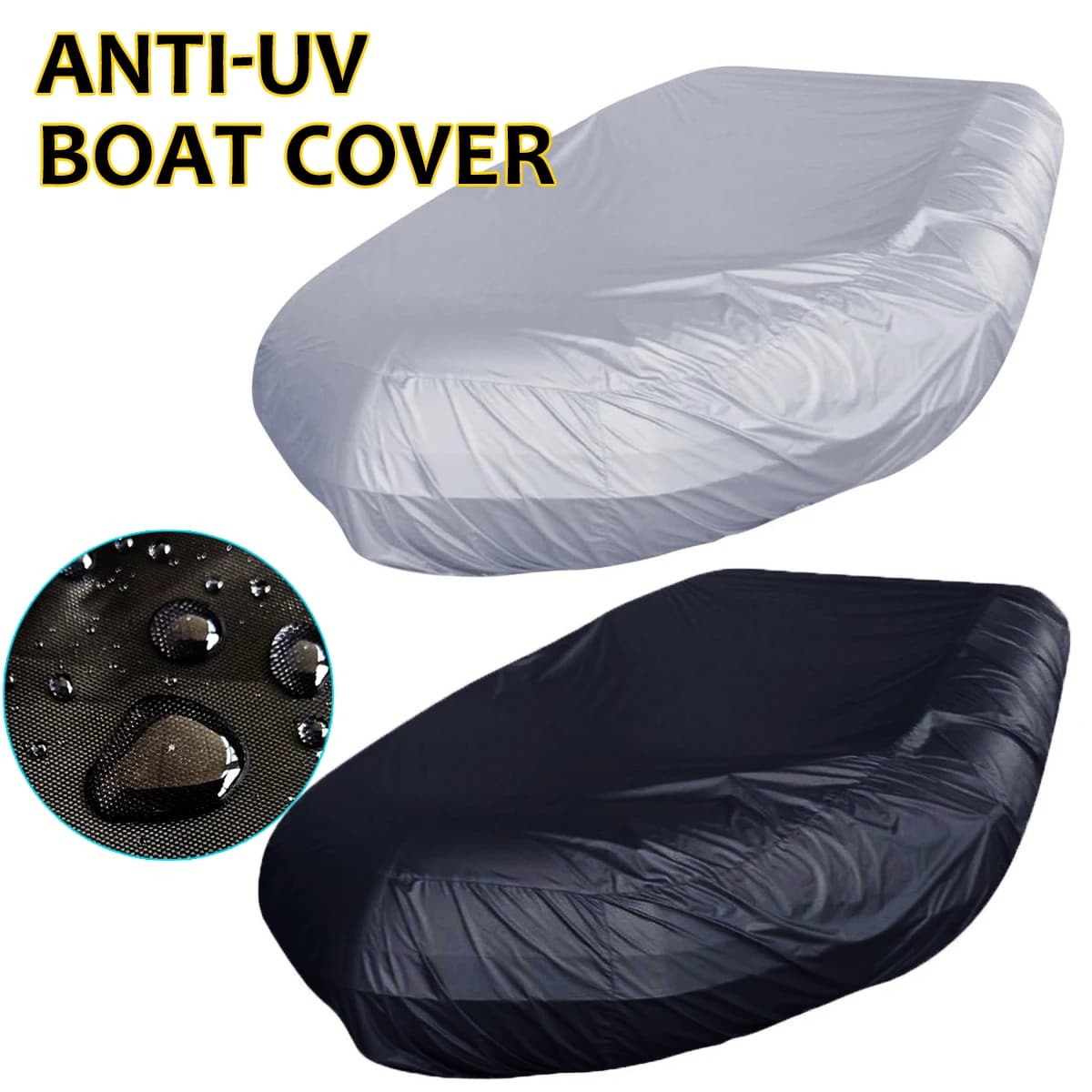 Waterproof UV Sun Dust Protection Inflatable Boat Dinghy Cover Tender Storage Suits 7.5-17ft 7 Sizes Kayak Rubber Boat Cover